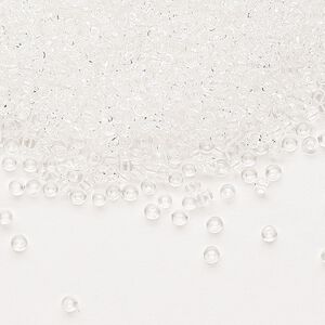 Seed bead, Dyna-Mites™, glass, pkg/40g, #11 round, transparent clear, (4 11/0 RR).