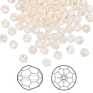 Bead 720pk silk, Swarovski® 4mm round 5000