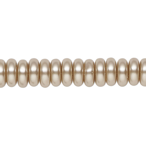 Pearl 1pk platinum, Celestial Crystal® 8x3mm rondelle 15.5-16 inch image number 0