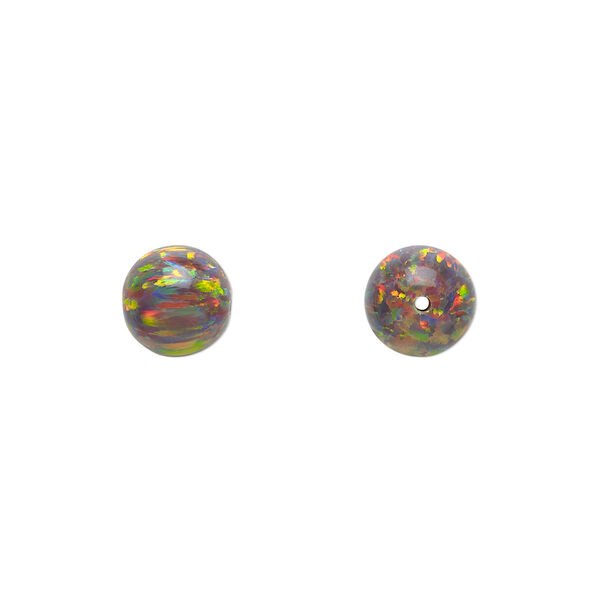 Bead, Mexican "opal" (silica and epoxy) (man-made), 8mm round. Sold individually. image number 0