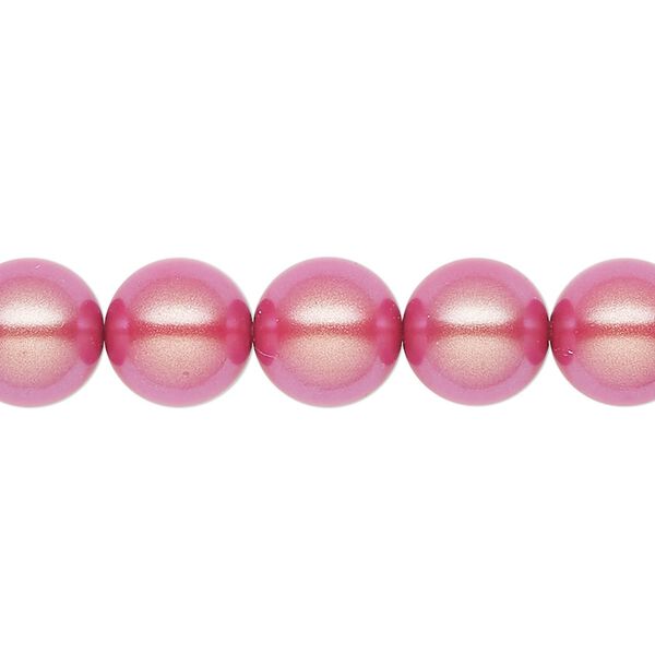Pearl 50pk pearlescent red, Preciosa Czech crystal 10mm round image number 0