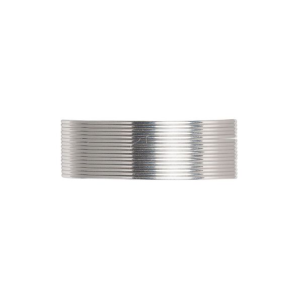 Wire, sterling silver, dead-soft, half-round, 24 gauge. Sold per pkg of 5 feet. image number 0