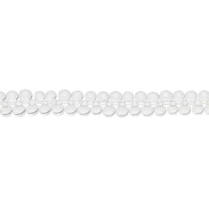 Seed bead, Miyuki, glass, pkg/250g, 3.3x2.8mm mini fringe, transparent clear (DP-131).