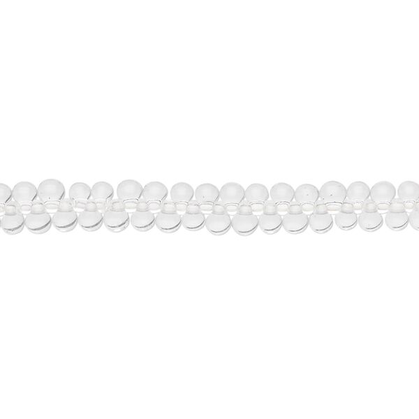 Seed bead, Miyuki, glass, pkg/250g, 3.3x2.8mm mini fringe, transparent clear (DP-131). image number 0