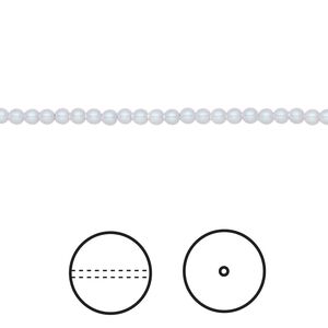 Pearl 100pk iridescent dreamy blue, Crystal Passions® 2mm round 5810