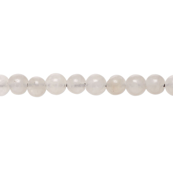 Snow quartz 1pkg1, hand-cut round bead natural, 13 inch 5-6mm image number 0