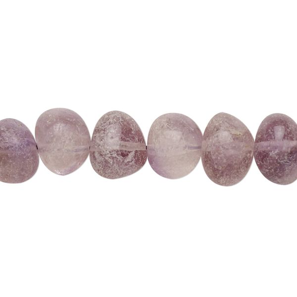 Lavender amethyst 1pkg1, hand-cut rondelle bead natural 13 inch 9x7mm-13x10mm image number 0