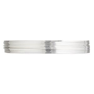 Wire, sterling silver, half-hard, square, 22 gauge. Sold per pkg of 5 feet.