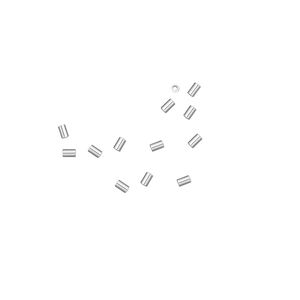 Crimp, sterling silver, 2x1.1mm micro cut tube, 0.76mm inside diameter. Sold per pkg of 10.