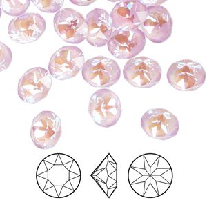Chaton 144pk crystal lavender DeLite, Swarovski® 8.16-8.41mm round SS39 1088