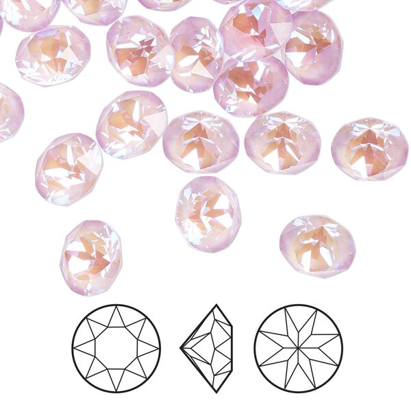 Chaton 144pk crystal lavender DeLite, Swarovski® 8.16-8.41mm round SS39 1088 image number 0