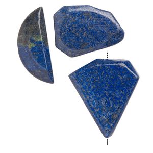 Lapis lazuli 1pkg3, mixed shape bead mix 21x16mm-40x33mm