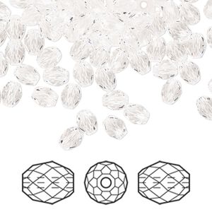 Bead 360pk crystal, Swarovski® 5x4mm olive briolette 5044