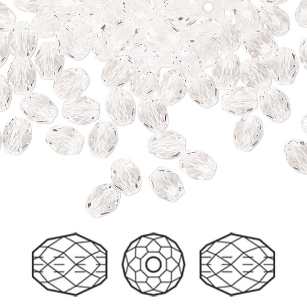 Bead 360pk crystal, Swarovski® 5x4mm olive briolette 5044 image number 0