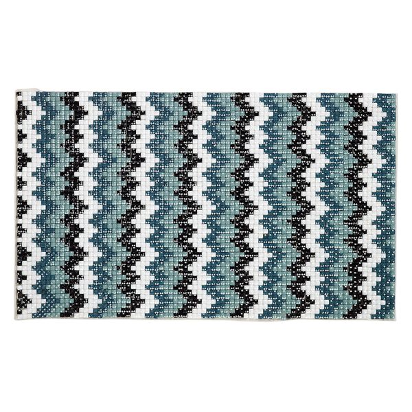Adhesive sheet, My Style Deco Art™, peel-off, resin and glue, steel blues / black / white, 8 x 4-3/4 inch rectangle, 1.8mm thick. Sold individually. image number 0