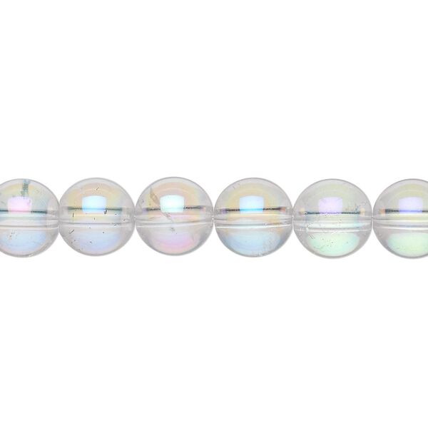 Quartz crystal 1pkg1, AB round bead 15.5-16 inch 8mm image number 0