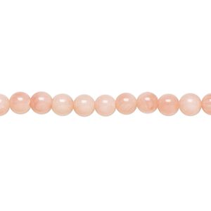 Bead, bamboo coral (dyed), pink, 4.5-5mm hand-cut round, B- grade, Mohs hardness 3-1/2 to 4. Sold per 15-1/2" to 16" strand.