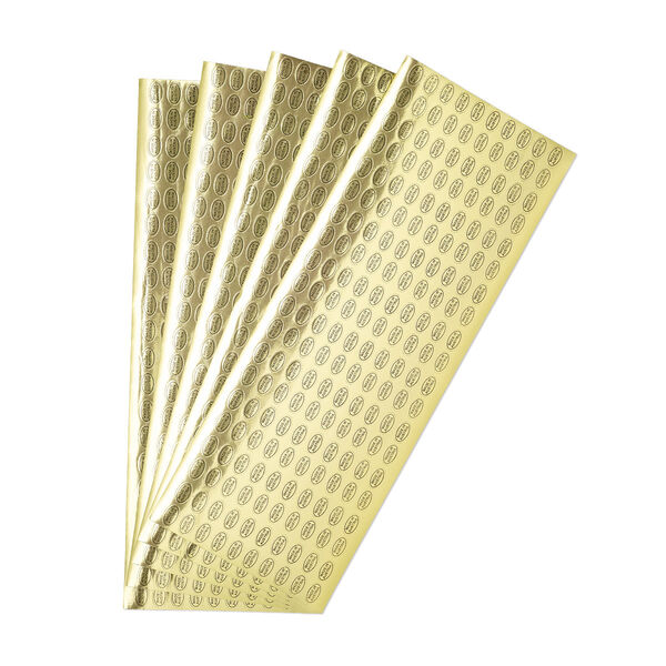 Adhesive label, paper, gold and black, 1/2 x 5/16 inch oval with "MADE IN AUSTRIA." Sold per pkg of 1,000. image number 0