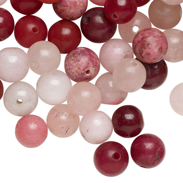 Malaysia "jade" 1pkg1, irregular round bead 2 oz mix 7-9mm image number 0