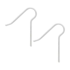 Ear wire fishhook 1pkg10 sterling silver-filled, 24.5mm / 16mm shank, 22 gauge 5 pair