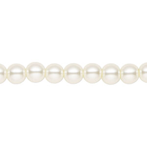 Pearl 1pk cream, Celestial Crystal&reg; 6mm round 15.5-16 inch