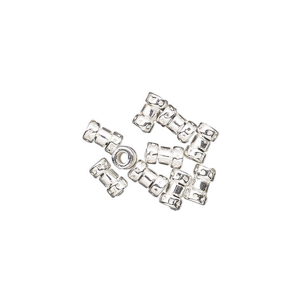 Crimp, JBB Findings, sterling silver, 5.5x3mm tube, 1.5mm inside diameter. Sold per pkg of 10. image number 0