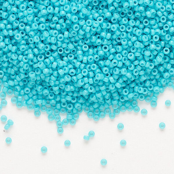 Seed bead, Miyuki, glass, pkg/35g, #15 rocaille, opaque matte, (RR-1686). image number 0