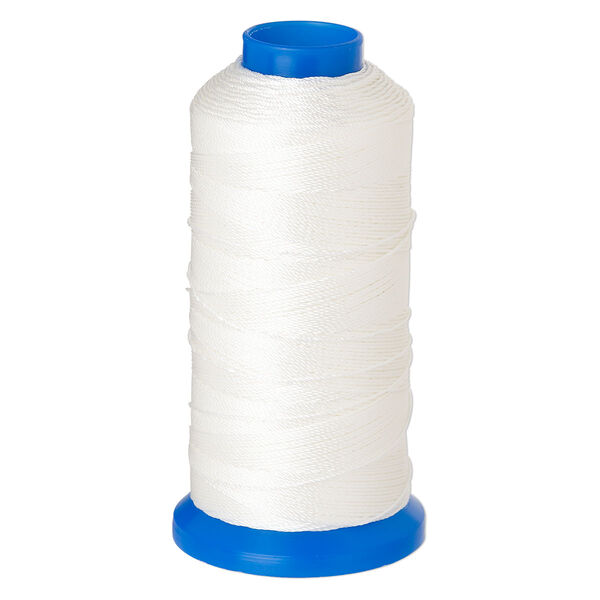Cord, Griffin, nylon, white, 0.6mm, 33.3-pound test. Sold per 400-meter spool. image number 0