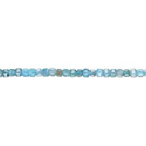 Apatite 1pkg1, faceted cube bead natural 15.5-16 inch 2mm