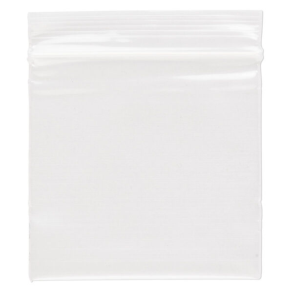 Bag, Tite-Lip™, oxo-biodegradable plastic, clear, 2-inch top zip. Sold per pkg of 100. image number 1