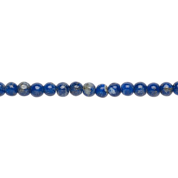 Lapis lazuli 1pkg1, round bead natural 15 inch 3-4mm image number 0