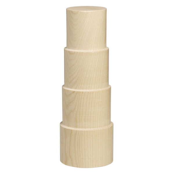 Bracelet mandrel, Beadalon®, beechwood, 2-3/4 inch stepped cone. Sold individually. image number 0