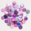 Mother-of-pearl shell 1pkg6oz, puffed flat round bead mix multi-purple 17-20mm image number 1