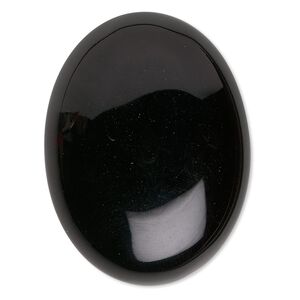 Black onyx 1pkg1, calibrated oval cab 40x30mm