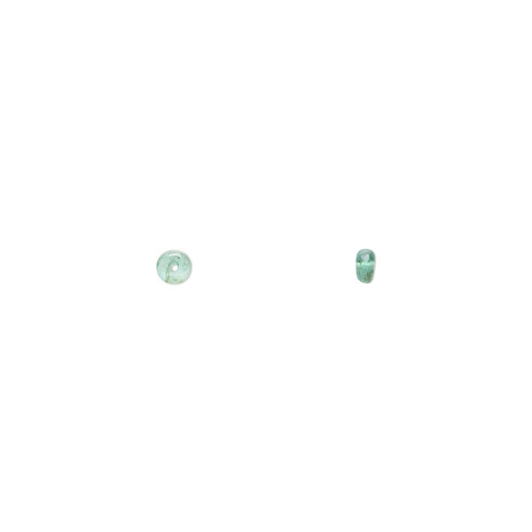 Bead, emerald (oiled), 3x1mm-4x2mm hand-cut rondelle, B- grade, Mohs hardness 7-1/2 to 8. Sold individually. image number 0