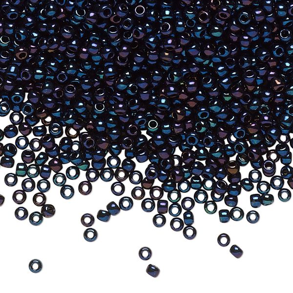 Seed bead, TOHO BEADS®, glass, pkg/7.5g, #11 round, opaque metallic Nebula (TR-11-82). image number 0