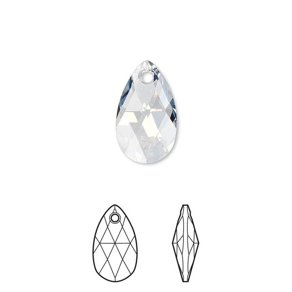 Drop 144pk crystal blue shade, Swarovski® 16x9mm pendant pear 6106 image number 0