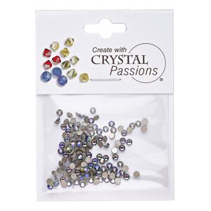 Flat back 144pk crystal paradise shine foil back, Crystal Passions® 2.5-2.7mm rose round SS9 2058