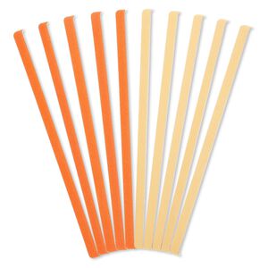 Sanding file, abrasive and foam, orange and peach, 240 and 320 grit, 5-3/4 x 1/4 inch rectangle. Sold per pkg of 10.
