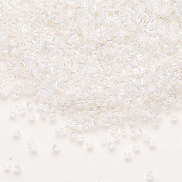 Seed bead, Delica®, glass, pkg/250g, #11 round, translucent rainbow opal (DB-0222). image number 0
