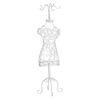 Display, necklace, steel, white, 38 x 9-1/2 x 9-1/2 inches female torso with 5 attached hangers. Sold individually. image number 0