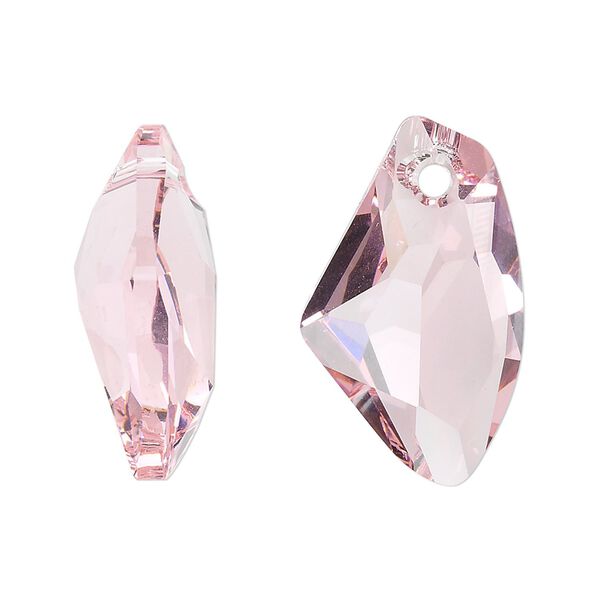 Drop 1pk light rose, Crystal Passions® 27x16mm pendant galactic vertical 6656 image number 0