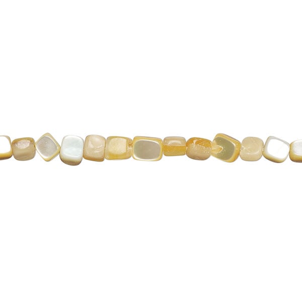 Gold lip / mother-of-pearl shell 1pkg1, pebble bead 15 inch small image number 0
