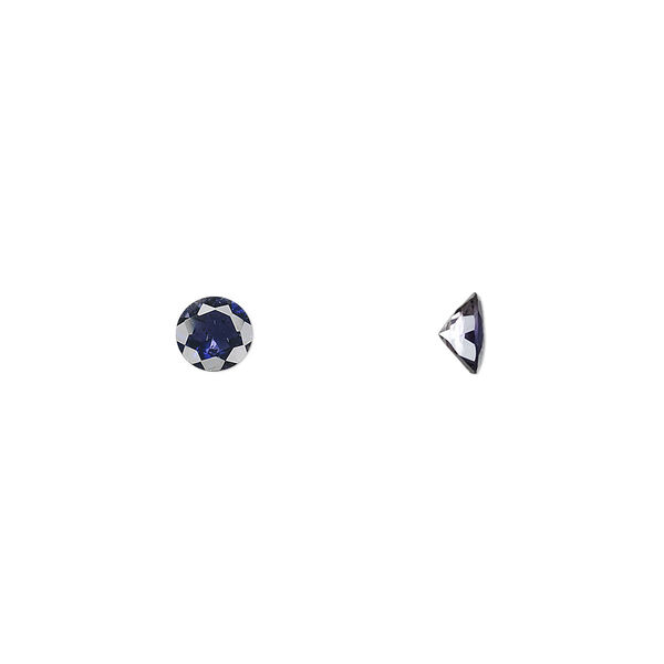 Gem, iolite (natural), 5mm faceted round, A grade, Mohs hardness 7 to 7-1/2. Sold individually. image number 0