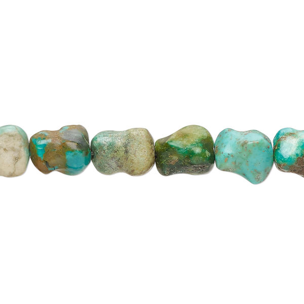 Turquoise 1pkg1, twisted dog bone bead C- grade, 15.5-16 inch 8x6mm-10x8mm image number 0