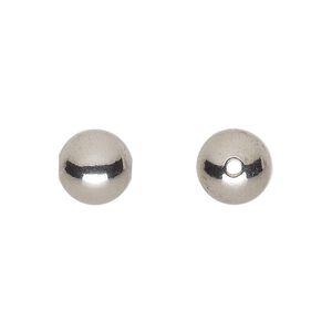 Bead, stainless steel, 10mm round. Sold per pkg of 100.