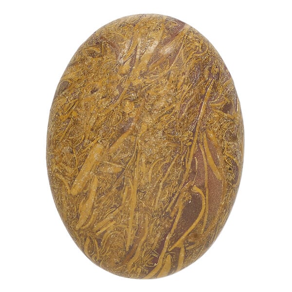 Brown chrysanthemum stone 1pkg1, calibrated matte oval cab natural, 40x30mm image number 0