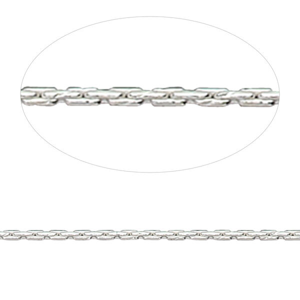 Chain, Gossamer™, sterling silver, 0.7mm round cable, 18 inches with springring clasp. Sold individually. image number 0