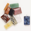 Multi-gemstone 1pkg10, half-drilled puffed / flat / rounded flat rectangle drop mix 18x11mm-26x15mm image number 1