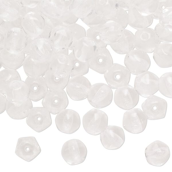 Bead glass 1pk 6mm bicone, 2 ounce clear image number 0